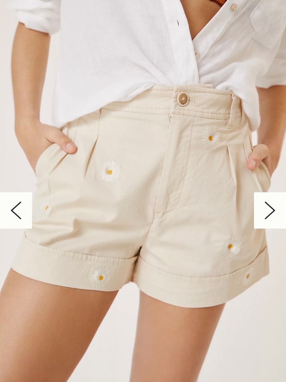 Anthropologie Embroidered Shorts
